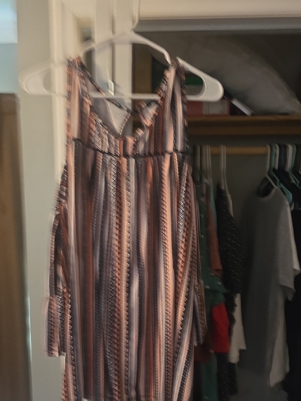 Robert Louis Orange & Navy Striped Maxi Dress